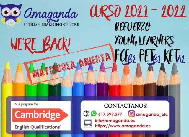 Ja hem començat amb les classes aquest curs però encara ens queden algunes places vacants. No dubtes en contactar amb nosaltres. Anima't !

#learnenglish 
#lavilajoiosa
#villajoyosa

Ya hemos empezado las clases pero aún quedan plazas vacantes. No dudes en ponerte en contacto con nosotros. ¡Anímate!